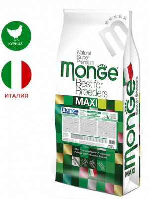 Monge Breeder Dog Maxi Puppy&Junior, курица, 15 кг