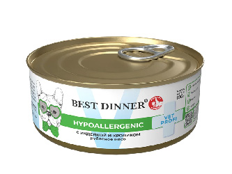 Best Dinner Dog Vet Profi Hypoallergenic консервы для собак, с индейкой и кроликом, 12шт*100гр