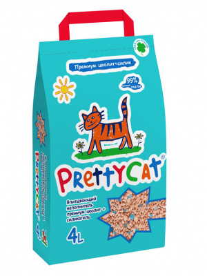 PrettyCat Premium Цеолит + Силикагель, 2кг (4л)