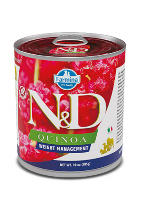 Farmina N&D Quinoa Dog Adult Weight Management Консервы для контроля веса, Ягненок, Брокколи и Киноа, 285гр (1шт)