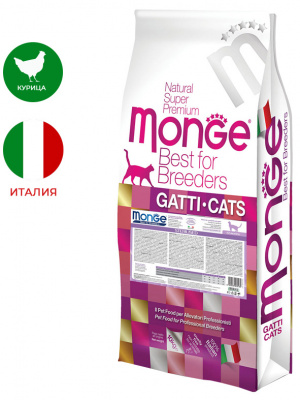 Monge Breeder Cat Sterilised, курица, 10 кг