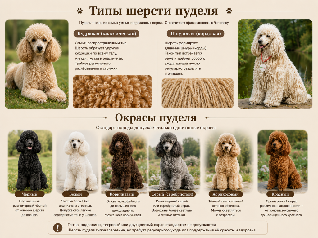 Разновидности пуделей