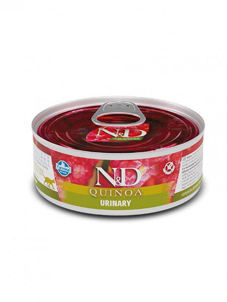 Farmina N&D Quinoa Cat Urinary Консервы для профилактики МКБ, Утка с киноа, 12шт*80гр