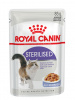 Royal Canin Sterilised влажный корм для взрослых стерилизованных кошек, кусочки в желе, паучи