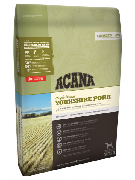 Acana Dog Yorkshire Pork сухой корм для собак с чувствительным пищеварением, беззерновой, свинина