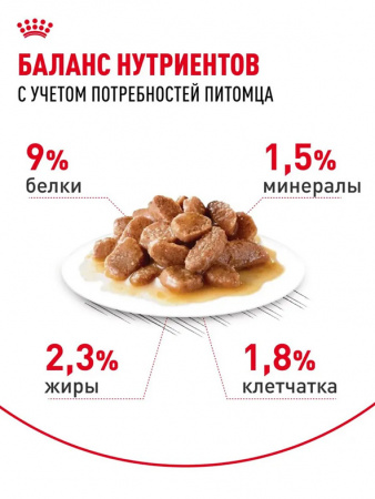 Royal Canin Sterilised влажный корм для взрослых стерилизованных кошек, кусочки в соусе, паучи