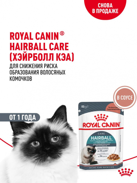 Royal Canin Hairball Care купить в ZooKorm24.ru
