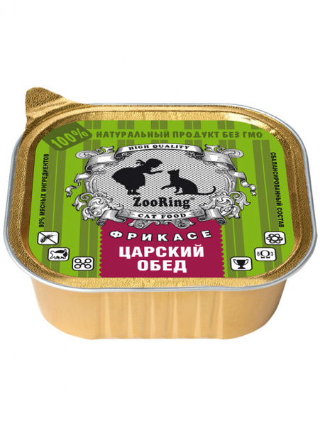 ZooRing Cat Adult влажный корм для взрослых кошек, паштет, царский обед