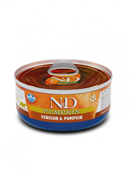 Farmina N&D Pumpkin Cat Adult Venison&Pumpkin Консервы, Оленина и тыква, 12шт*70гр