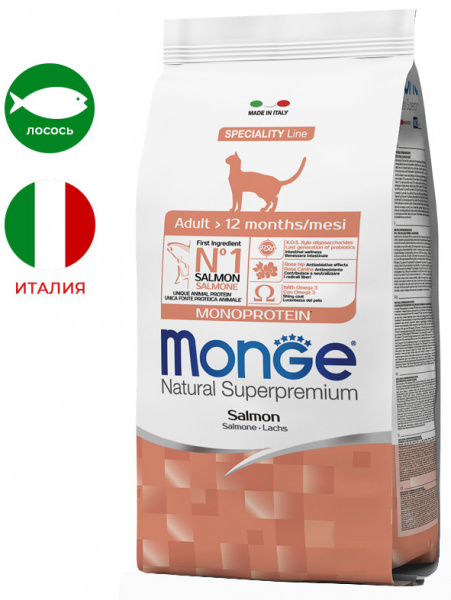 Monge Cat Speciality Line Adult Salmon, лосось