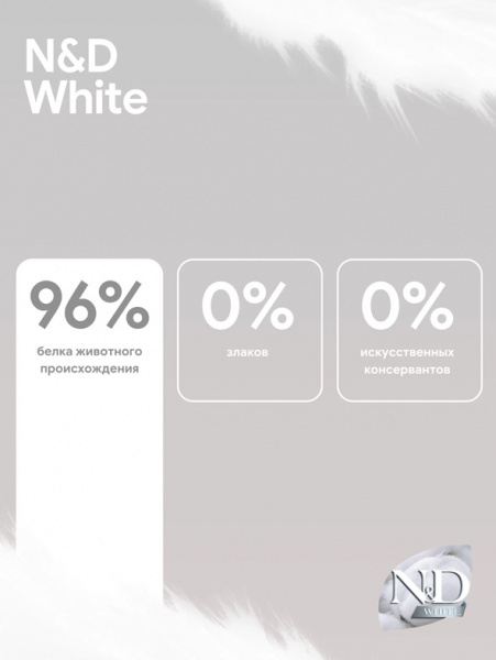 Farmina N&D White Dog сухой корм для взрослых собак со светлой шерстью, сибас, спирулина и фенхель