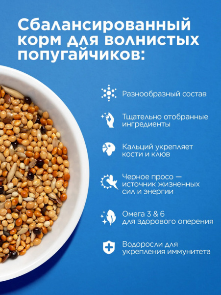 Rio Корм для волнистых попугайчиков Основной рацион