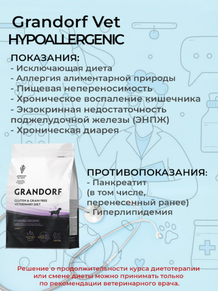 Grandorf Dog Vet Hypoallergenic купить в ZooKorm24.ru