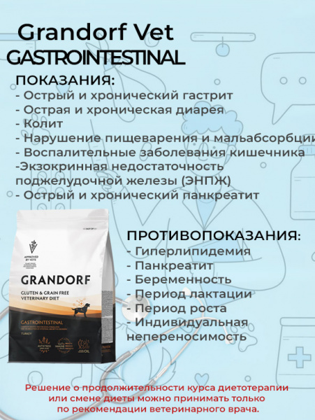 Grandorf Dog Vet Gastrointestinal купить в ZooKorm24.ru