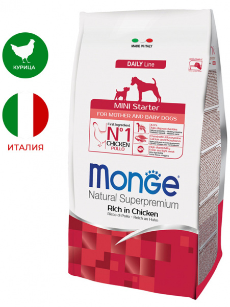 Monge Dog Daily Line Mini Starter, курица