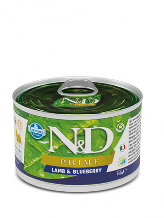 Farmina Prime N&D Dog Grain-Free Lamb&Blueberry Консервы, Ягненок и Черника, 6шт*140гр
