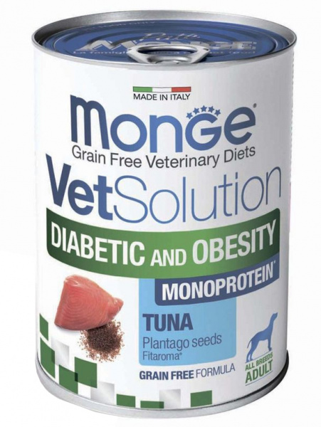 Monge VetSolution Dog Diabetic and Obesity влажный диетический корм для собак, консервы