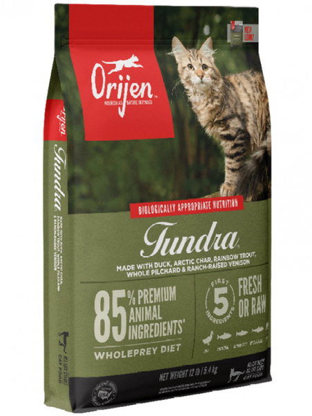 Orijen Cat Tundra сухой корм для кошек всех возрастов, коза с диким кабаном