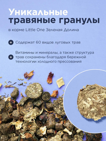 Little One Зеленая долина Корм из разнотравья для дегу, 750гр