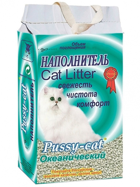 Pussy-cat наполнитель Океанический, минеральный, 10 л
