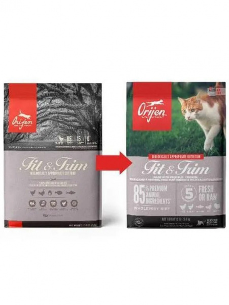 Orijen Cat Fit&Trim сухой корм для кошек с лишним весом, беззерновой