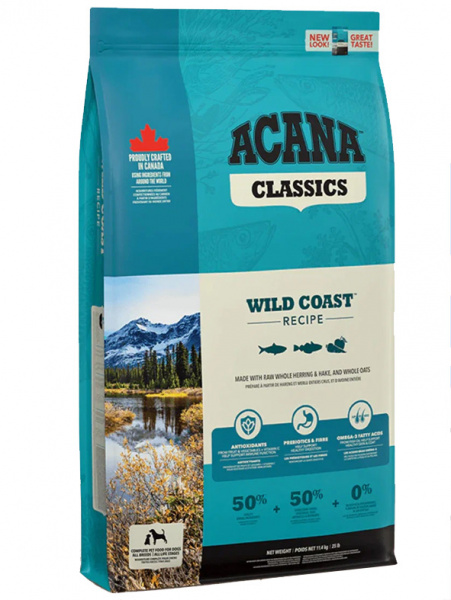 Acana Dog Wild Coast Recipe сухой корм для взрослых собак всех пород, рыба