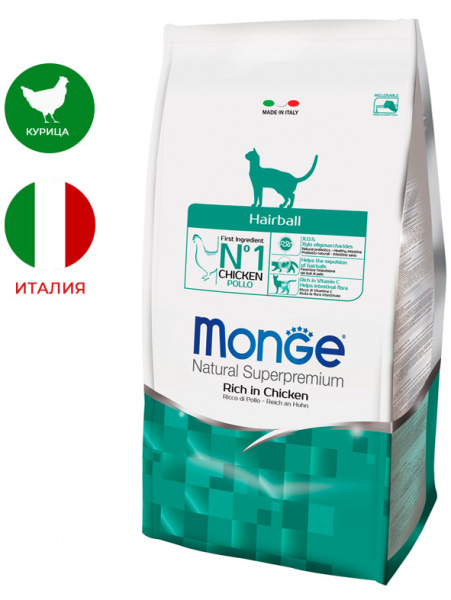 Monge Cat Daily Line Hairball, курица