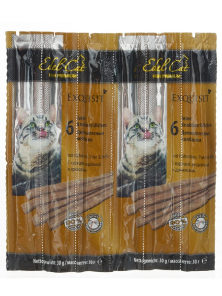 Edel Cat Колбаски Курица и Индейка, 30г