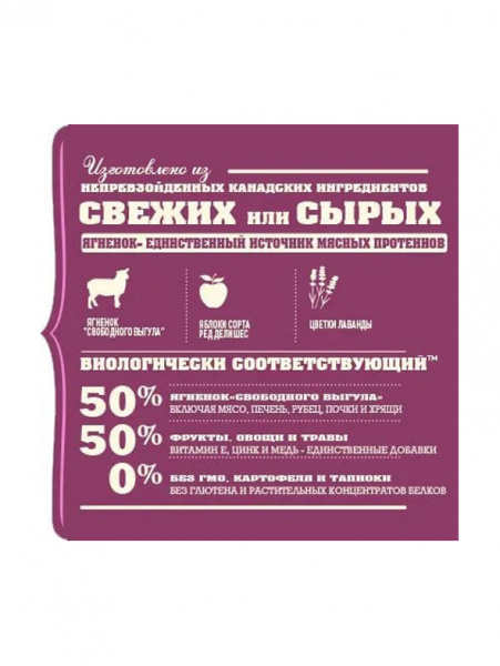 Acana Dog Grass-Fed Lamb сухой корм для собак всех пород, гипоаллергенный, беззерновой, ягненок с яблоком