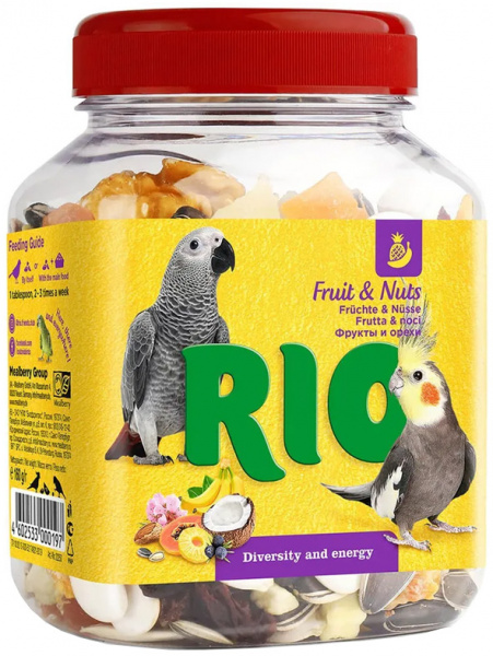 Rio Смесь фруктово-ореховая для всех видов птиц, 160гр