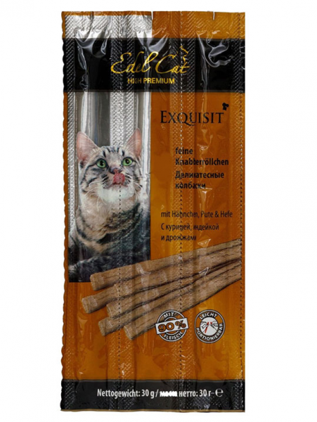 Edel Cat Колбаски Курица и Индейка, 30г