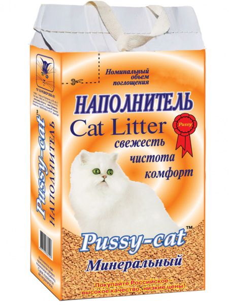 Pussy-cat наполнитель Минеральный, впитывающий