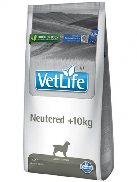 Farmina Vet Life Dog Neutered +10kg Для кастрированных и стерилизованных