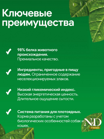 Farmina Prime N&D Dog Adult Mini Grain-Free Для маленьких пород, Курица и Гранат