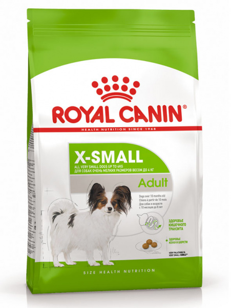 Royal Canin X-Small Adult сухой корм для взрослых собак миниатюрных пород (до 4 кг) с 10 месяцев до 8 лет