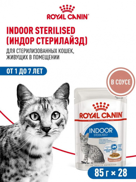 Royal Canin Indoor Sterilised купить в ZooKorm24.ru