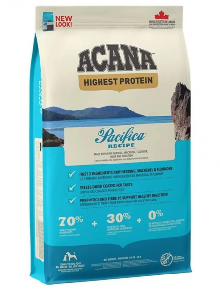 Acana Dog Pacifica сухой корм для собак всех пород и всех возрастов, беззерновой, морская рыба