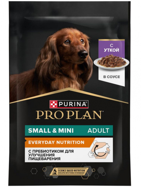 Pro Plan Small&Mini Adult Everyday Nutrition, паучи, утка в соусе