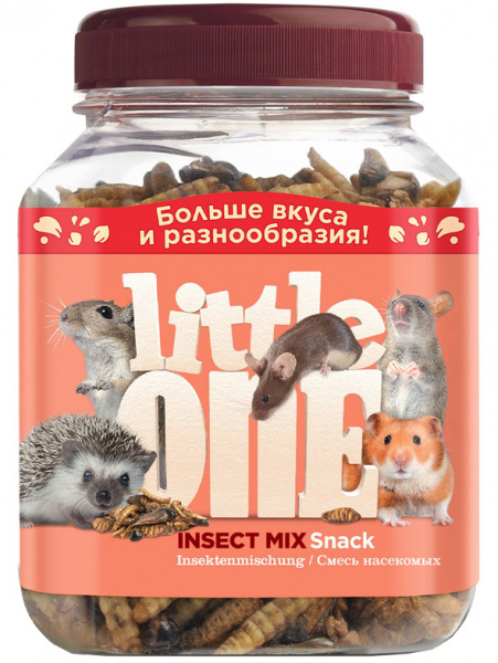 Little One Лакомство смесь насекомых для всеядных грызунов, 75гр