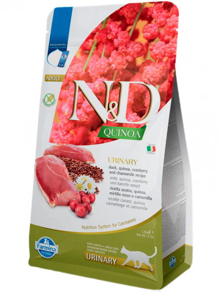 Farmina N&D Quinoa Cat Grain Free Urinary Duck При МКБ, Утка, клюква и киноа